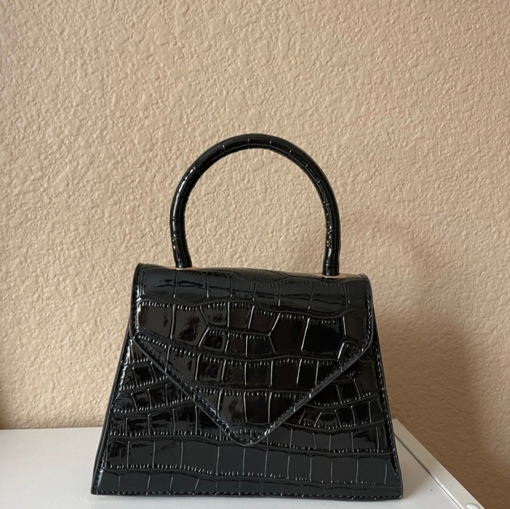 Mini Croc Embossed Bag. - Picture 2 of 7
